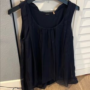 Ellie Tahari Navy Sleeveless Blouse